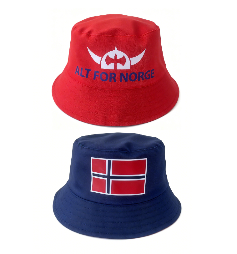 Vendbar bøttehatt 🇳🇴 med Alt for Norge-print