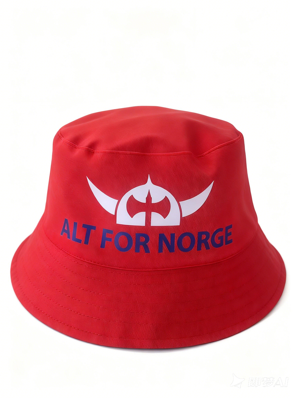 Supporterbøttehatt med norsk flagg og vikingdesign